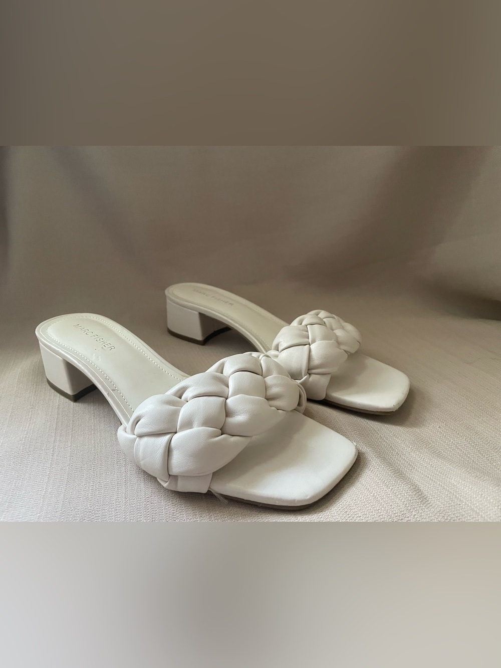 Cream colored mini heels